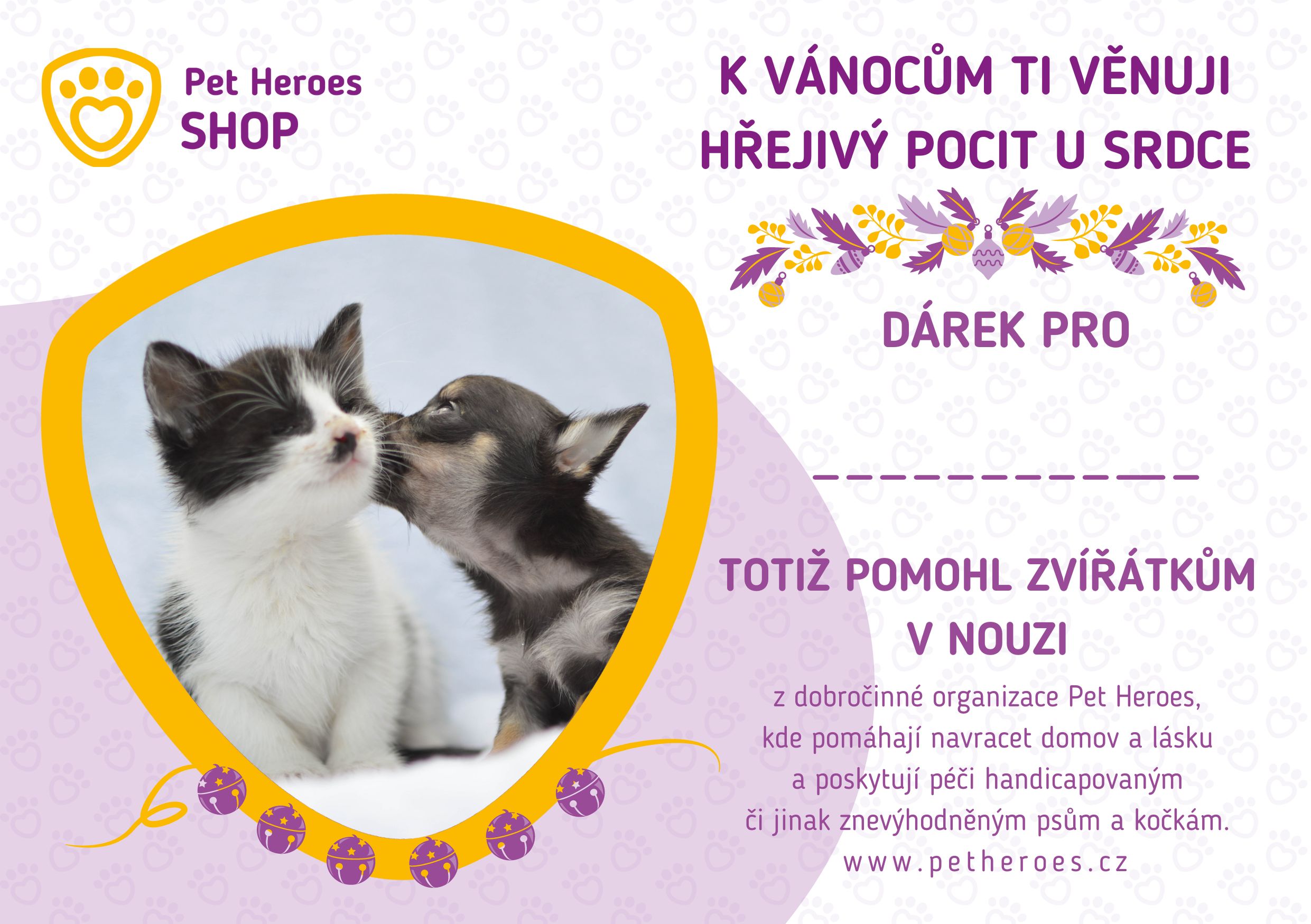 vánoční kartička k dárku 2022